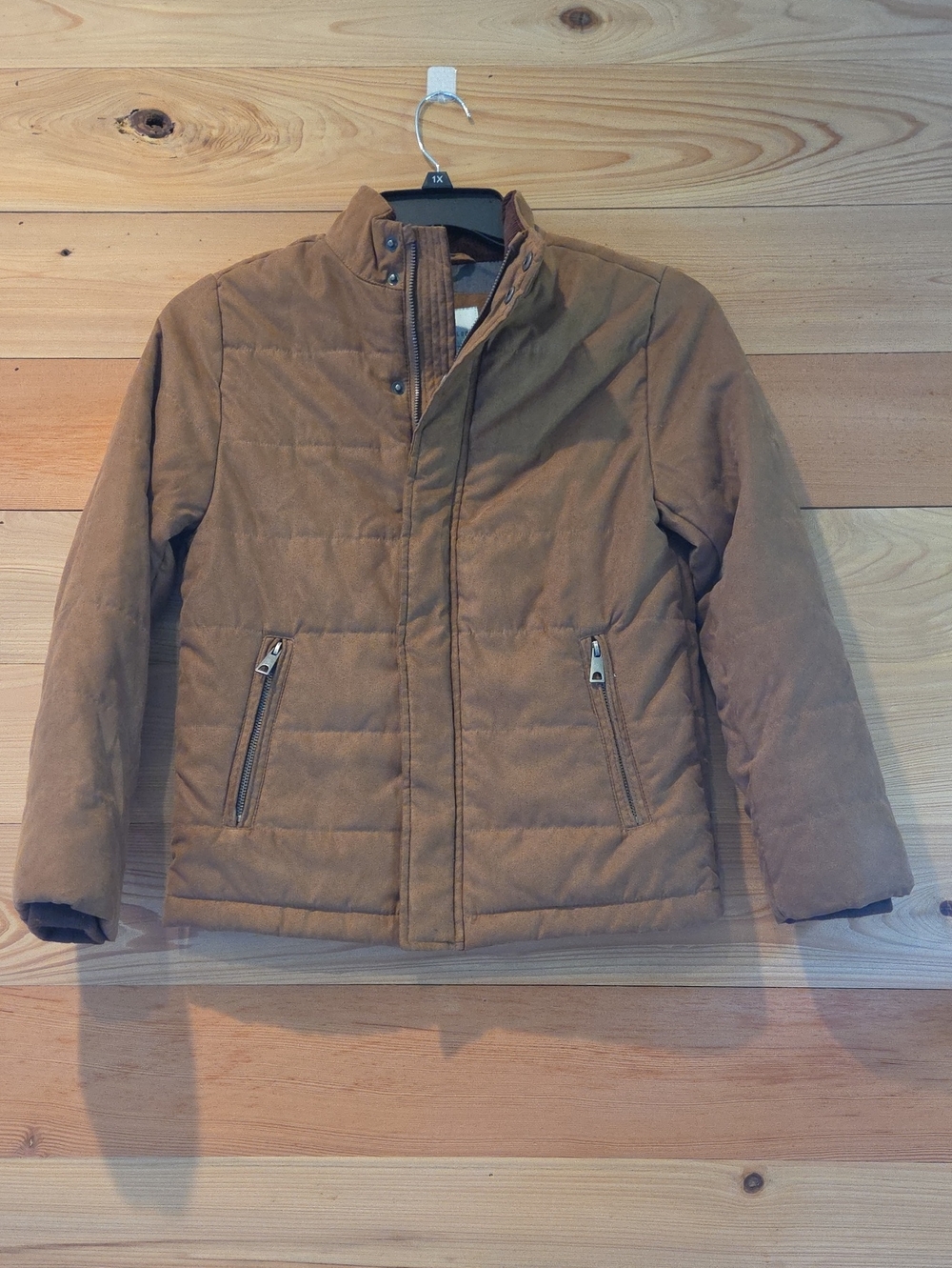 Class Club Men's Quilted Puffer Jacket - Brown
